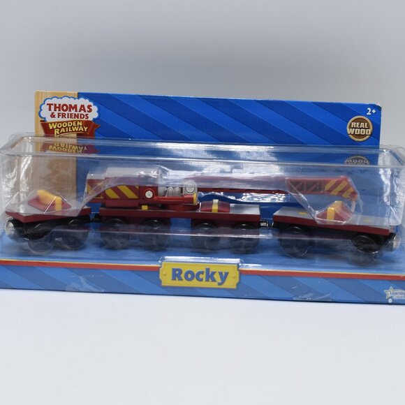 Rocky and Front and Back Cars Learning Curve Thomas & Friends Wooden Railway New - Picture 1 of 10